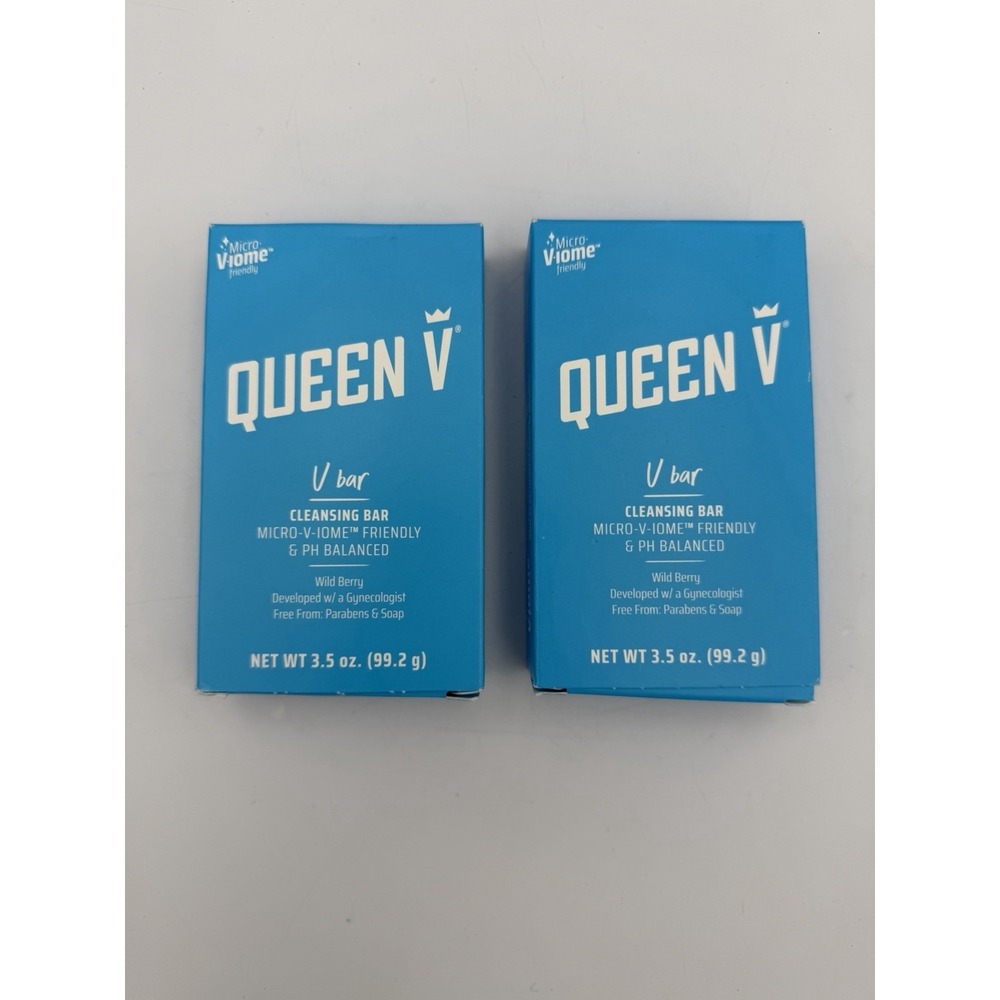 Queen V V Bar Wild Berry 3.5oz Lot 2 DISCONTINUED Rare Feminine Wash Soap